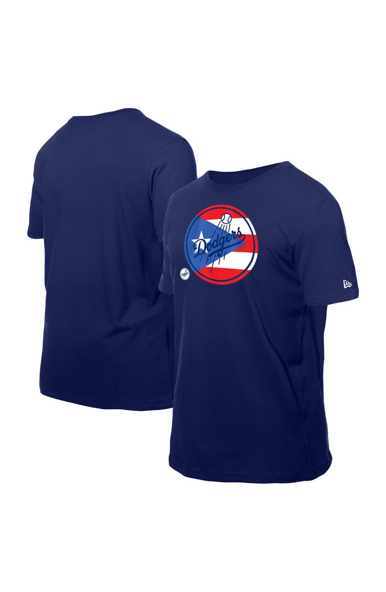 New Era Men's New Era Royal Los Angeles Dodgers Puerto Rican Flag Logo T-Shirt, Alternate, color, Royal