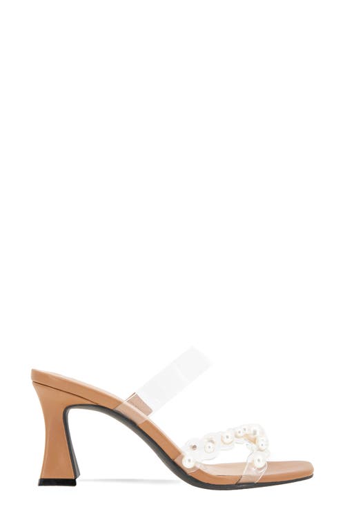 Bcbgeneration Rainy Clear Strap Slide Sandal In Coffee/clear