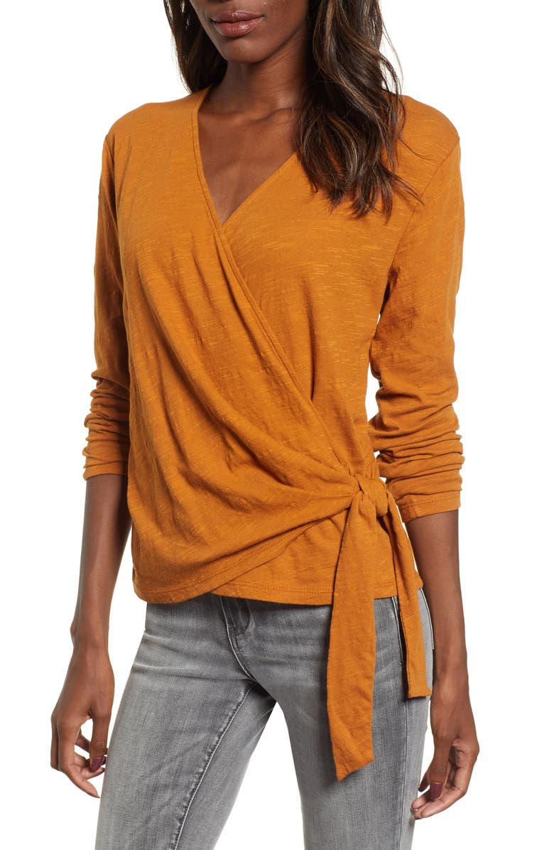 All in Favor Wrap Top, Main, color, 