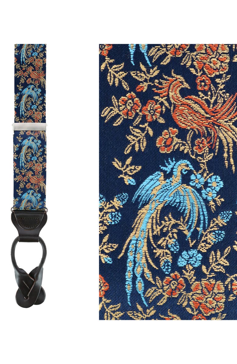 Trafalgar Bird of Prosperity Silk Suspenders, Alternate, color, 