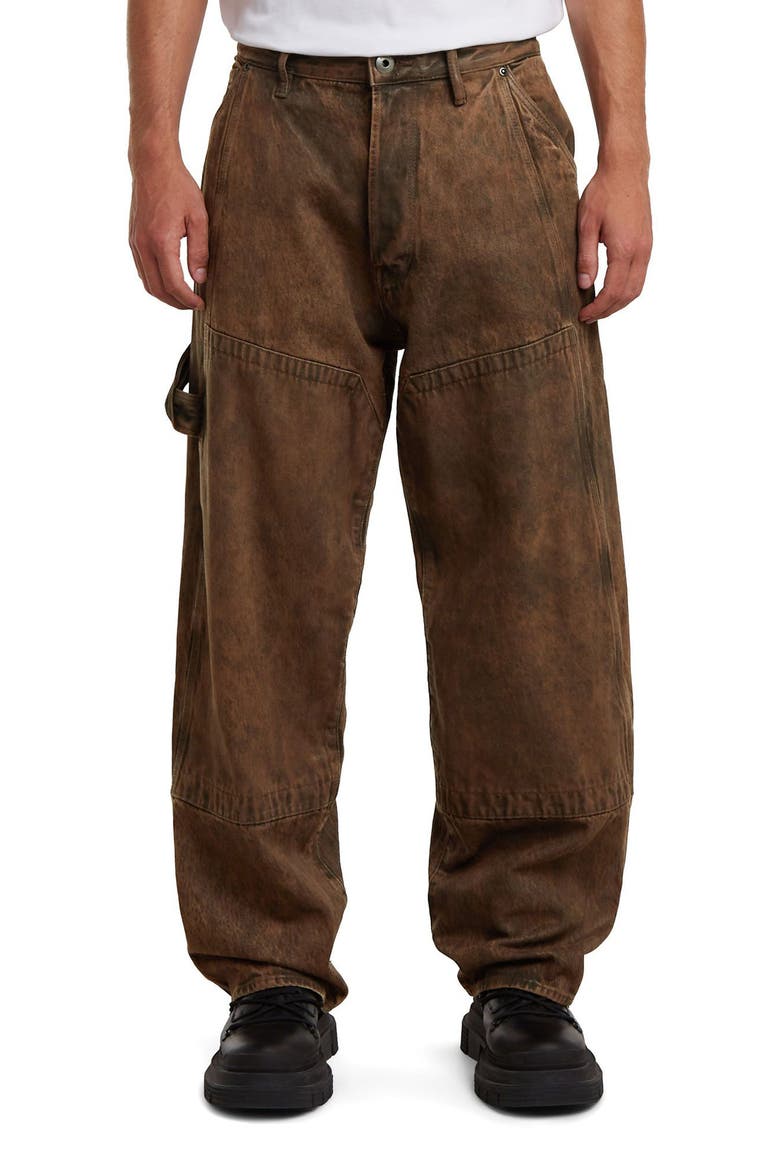 Contor 3D Loose Carpenter Jeans, Main, color, FADED COGNAC SKIN