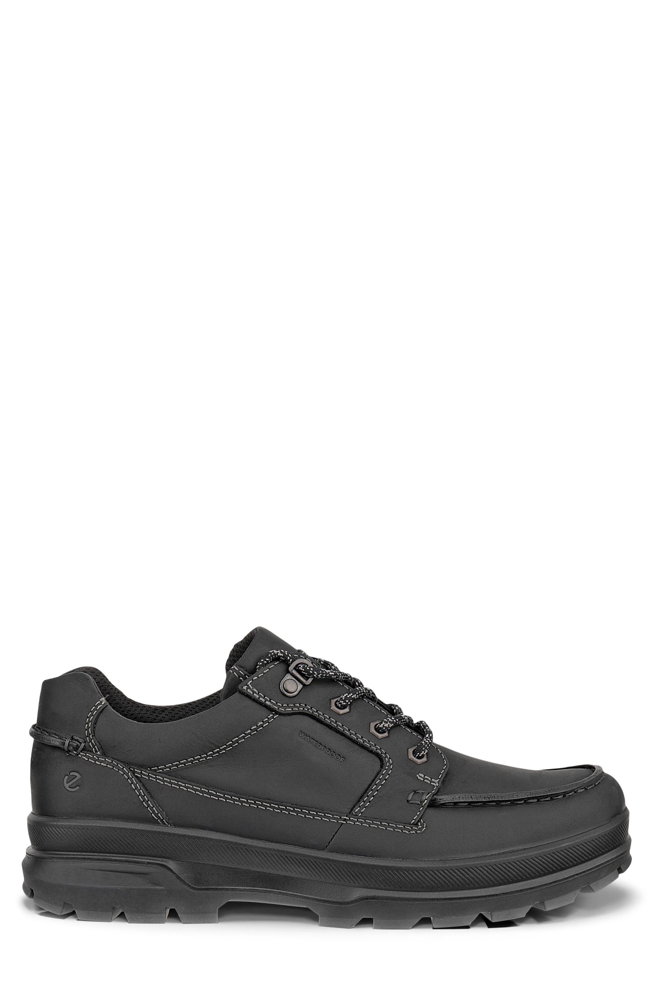ECCO Track Waterproof Moc Toe Derby, Alternate, color, Black