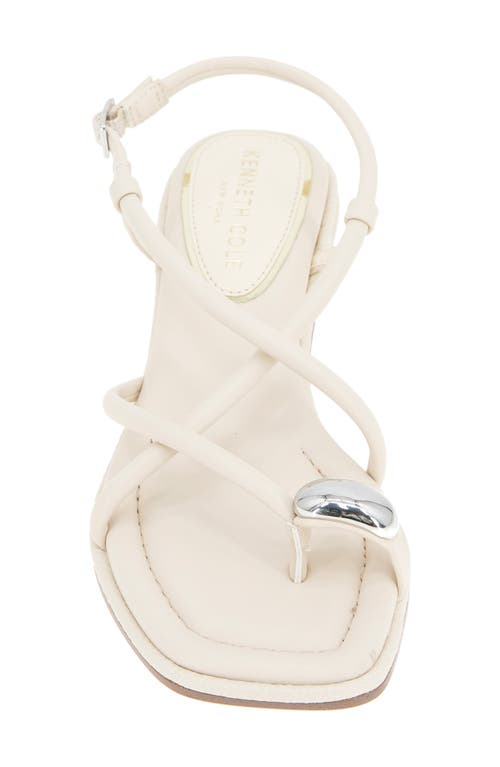Kenneth Cole Gatlyn Ankle Strap Kitten Heel Sandal In White