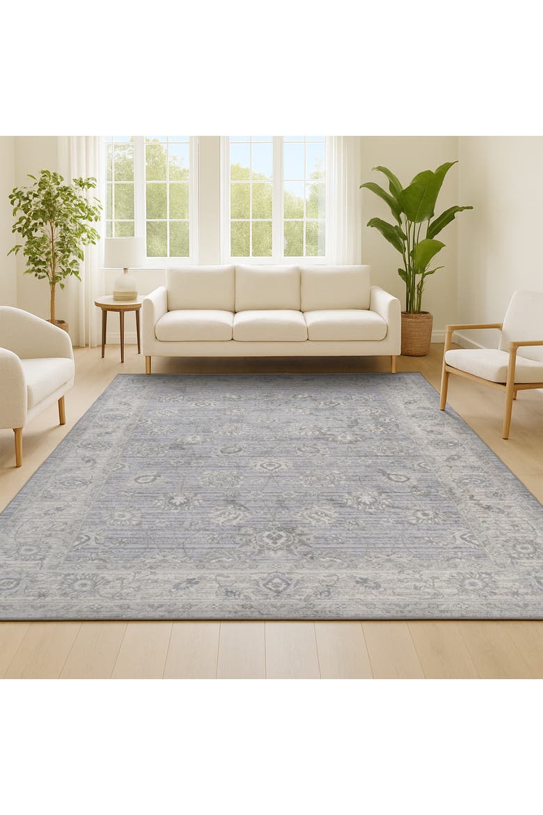 Modern Persian Vintage Moroccan Traditional Area Rug, Alternate, color, Light Gray