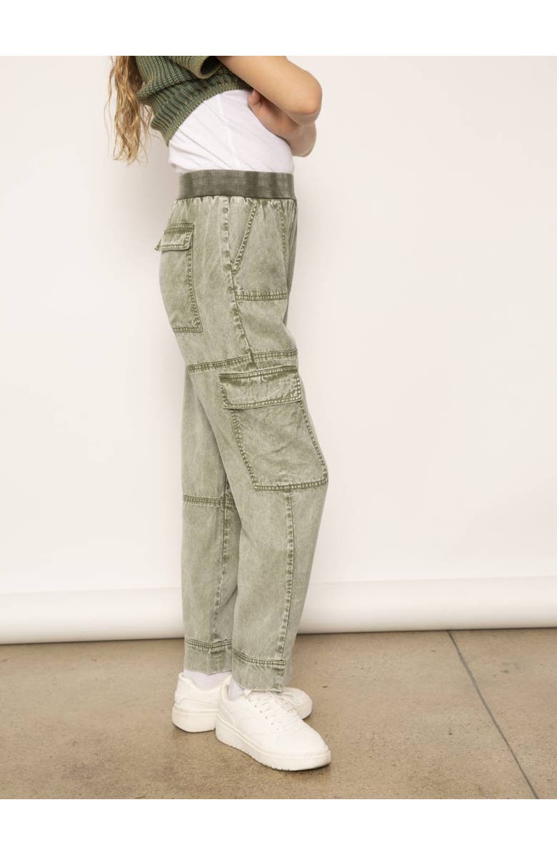 Central Park West Beck Tencel Cargo Trouser, Alternate, color, Olive