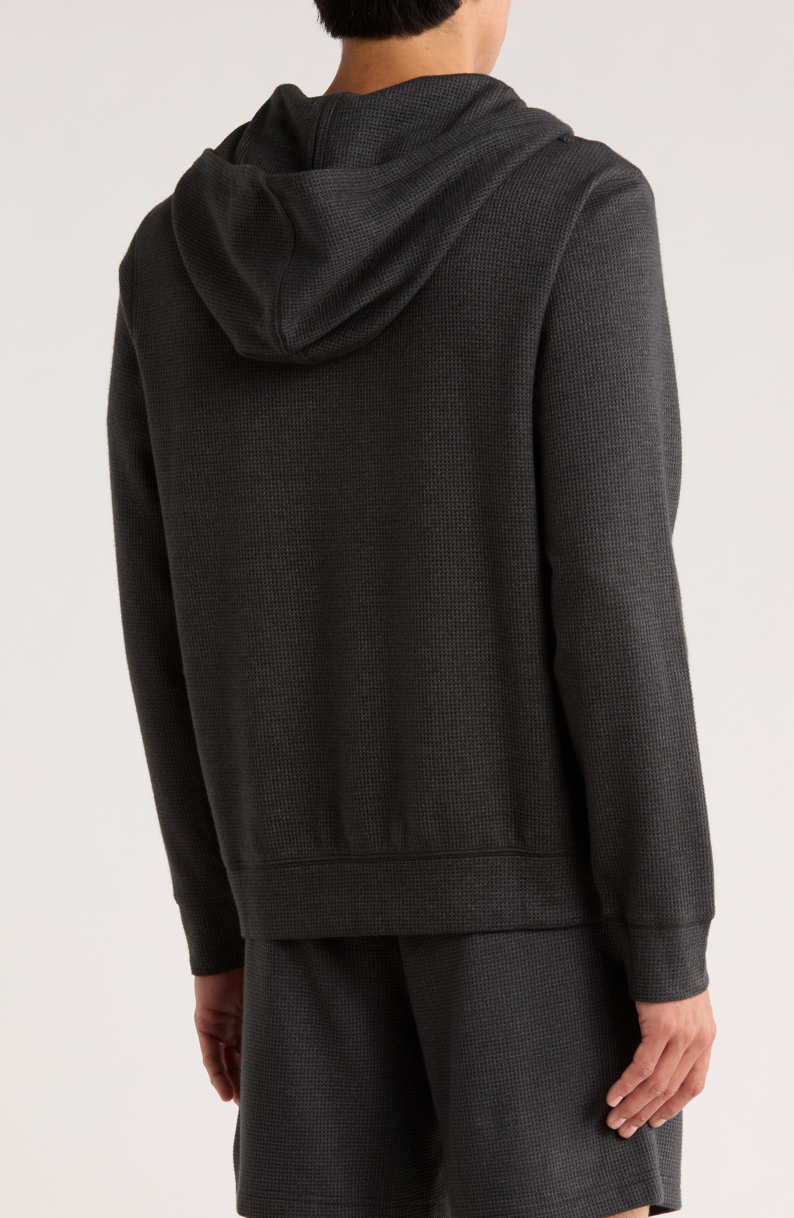 Waffle Knit Quarter Zip Hoodie (Men) | Nordstromrack