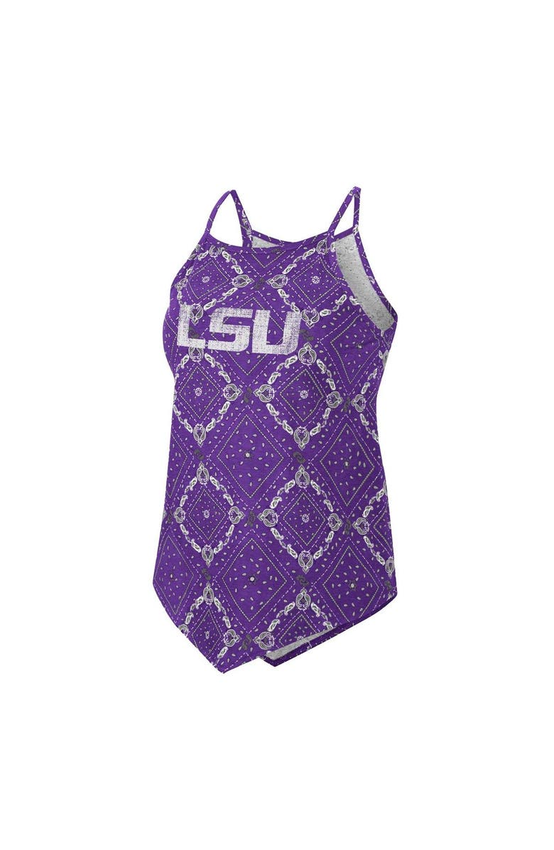 COLOSSEUM X WRANGLER Women's Colosseum x Wrangler Purple LSU Tigers Bandana Tank Top, Alternate, color, Purple