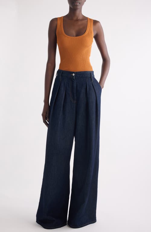 Dries Van Noten Topaza Ribbed Tank In Orange