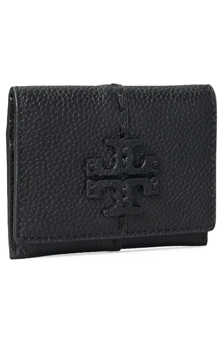 Tory Burch McGraw Leather Flap Card Case, Alternate, color, 