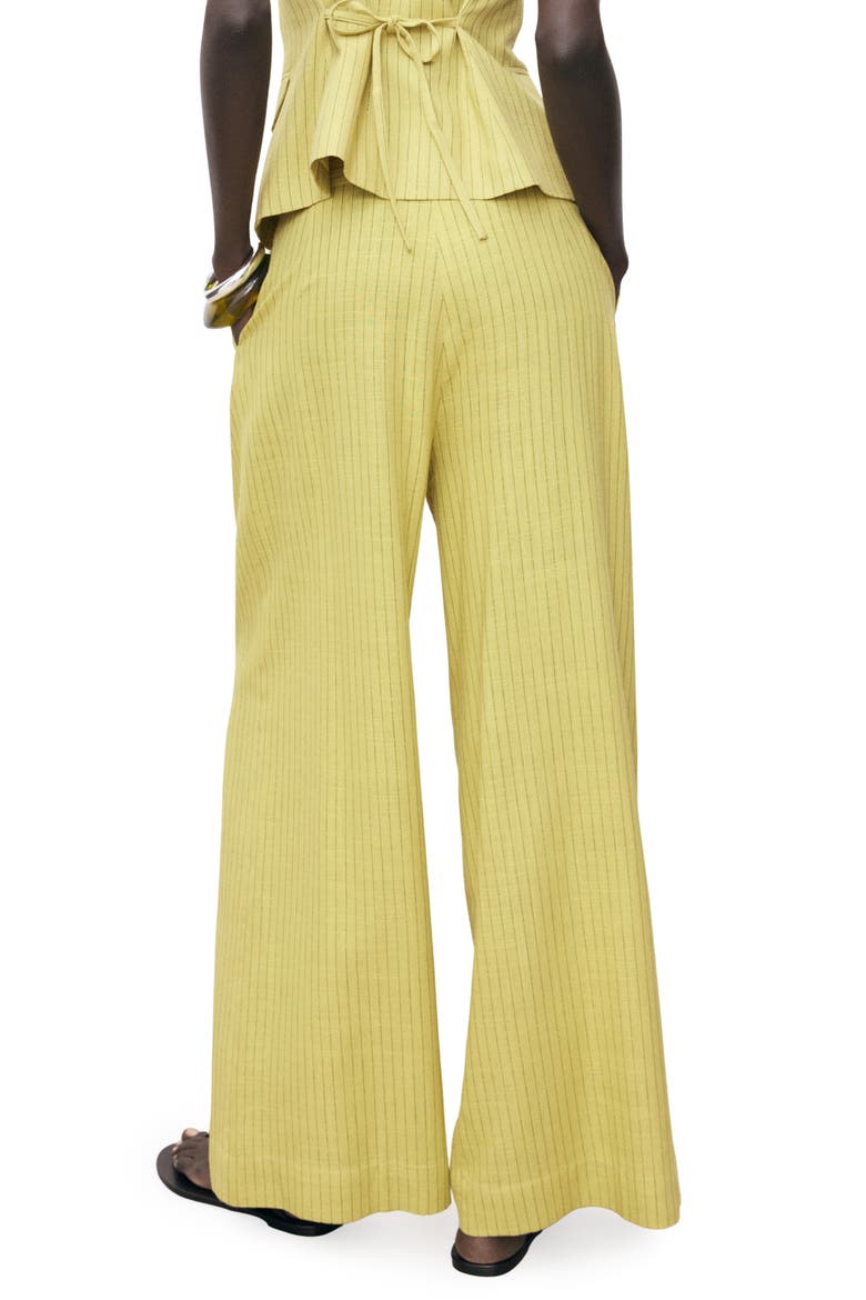 Luce Stripe Wide Leg Pants, Alternate, color, LIME