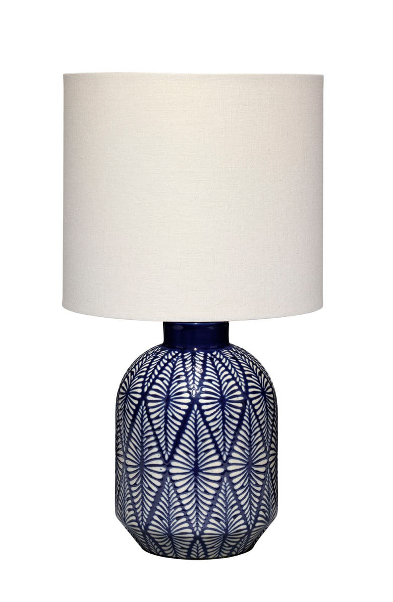 JAMIE YOUNG Highland Ceramic Table Lamp with Linen Shade, Main, color, Blue