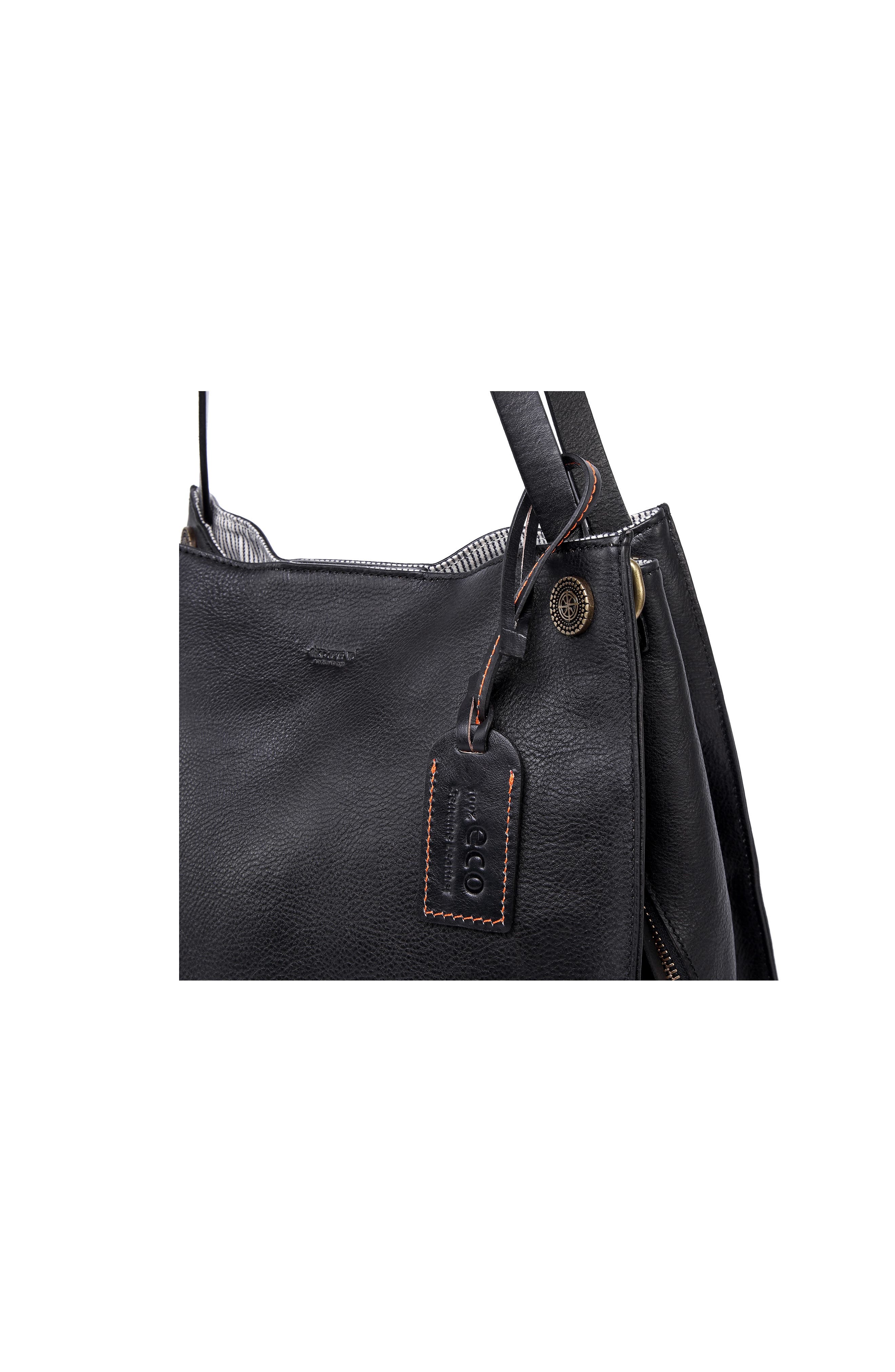 OLD TREND Daisy Leather Tote Bag, Alternate, color, Black