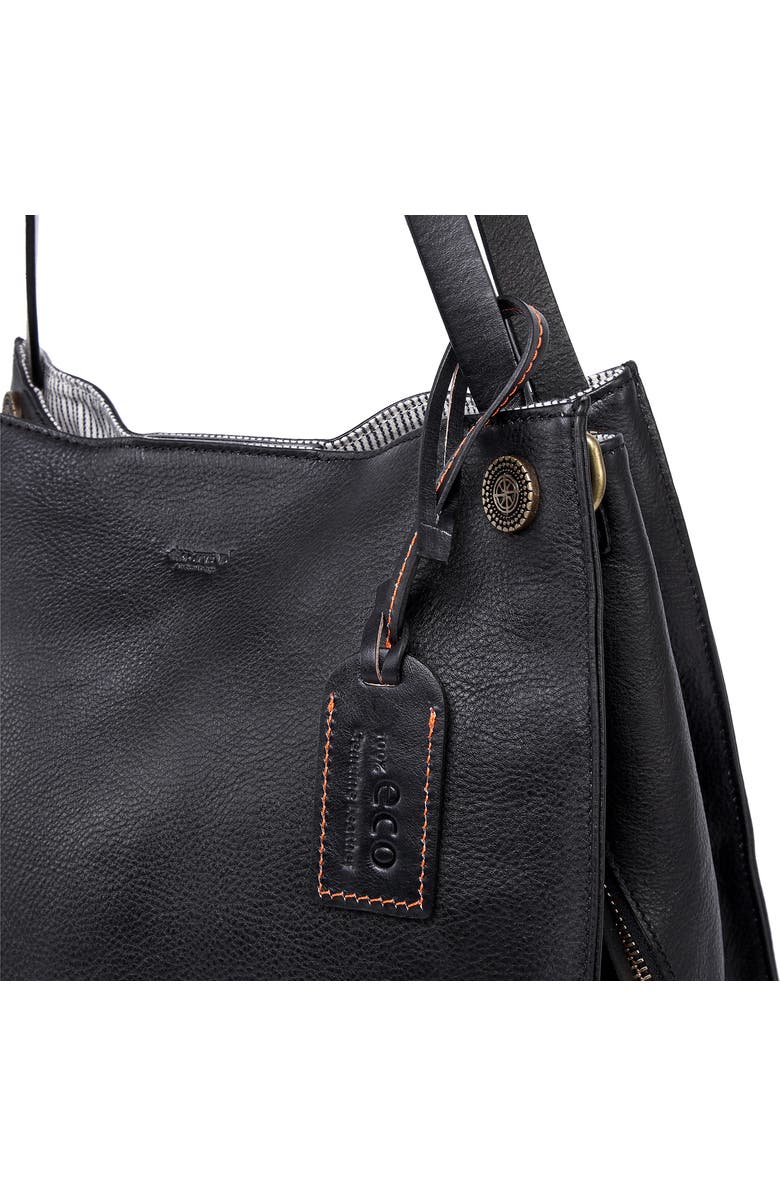 OLD TREND Daisy Leather Tote Bag, Alternate, color, Black