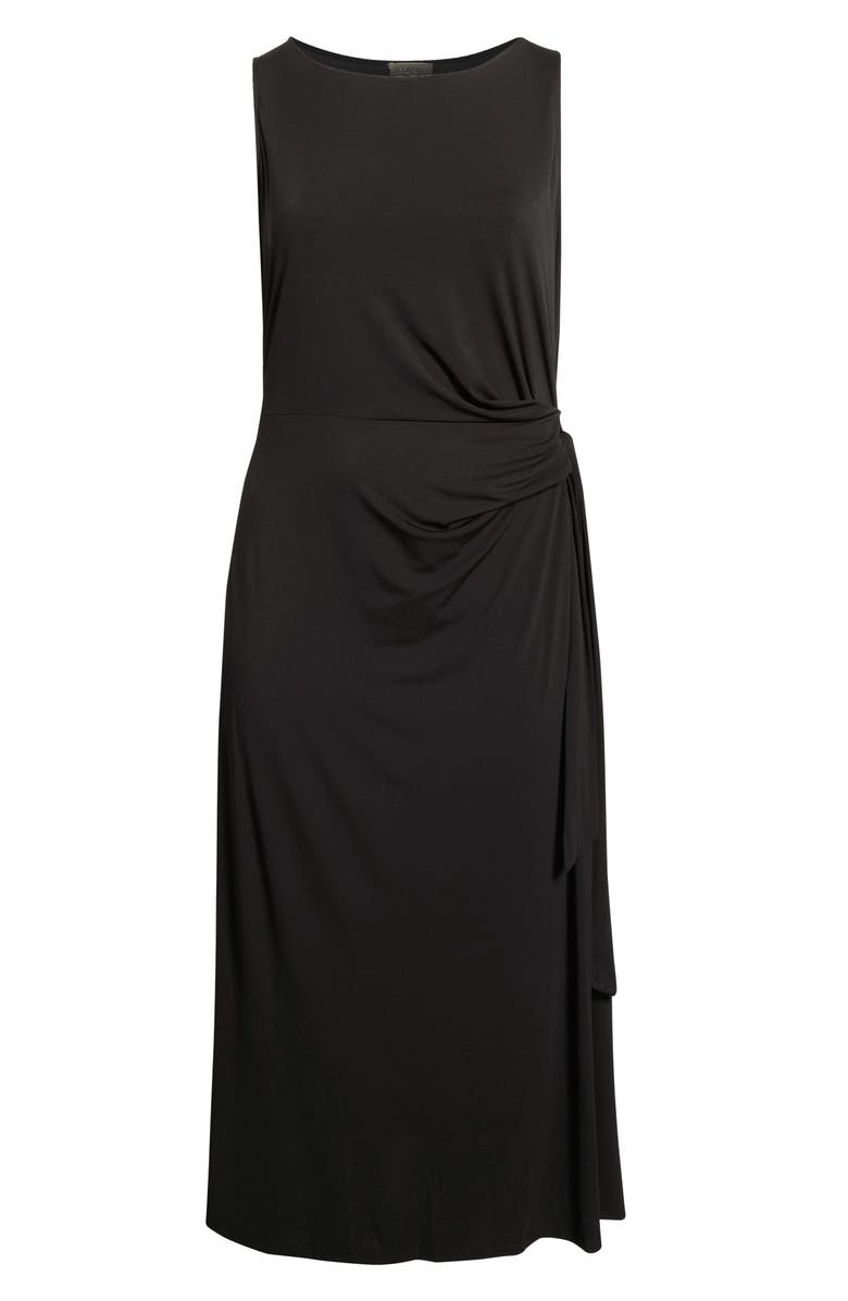 SUGARLIPS Amary Tie Waist Knit Midi Dress, Alternate, color, Black