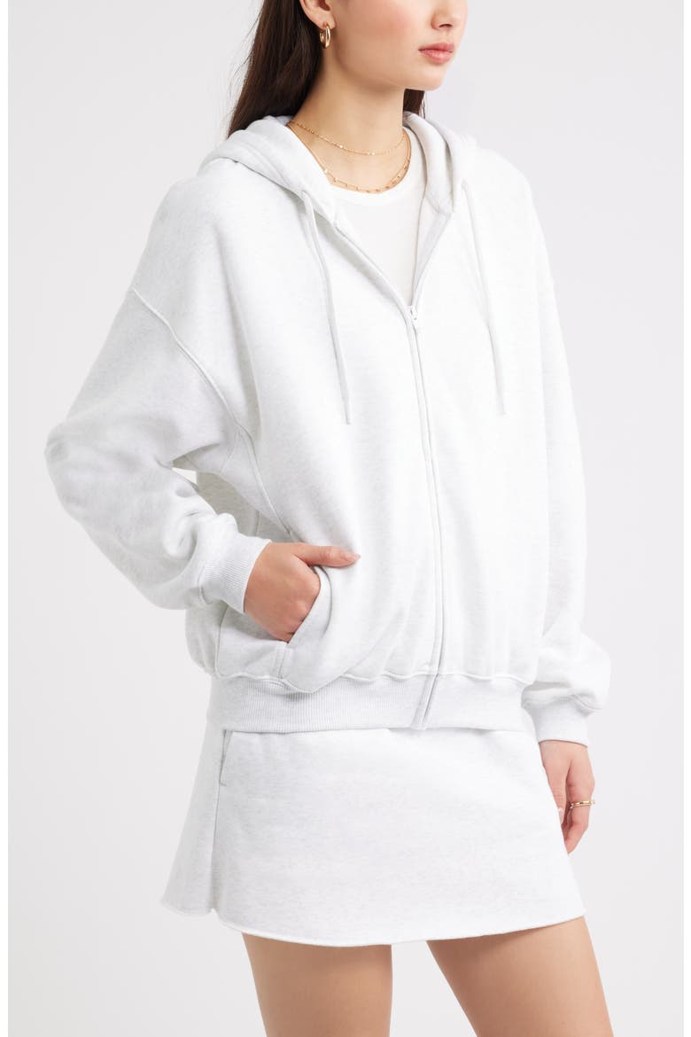 Bubble Zip Hoodie, Alternate, color, GREY FOG HEATHER