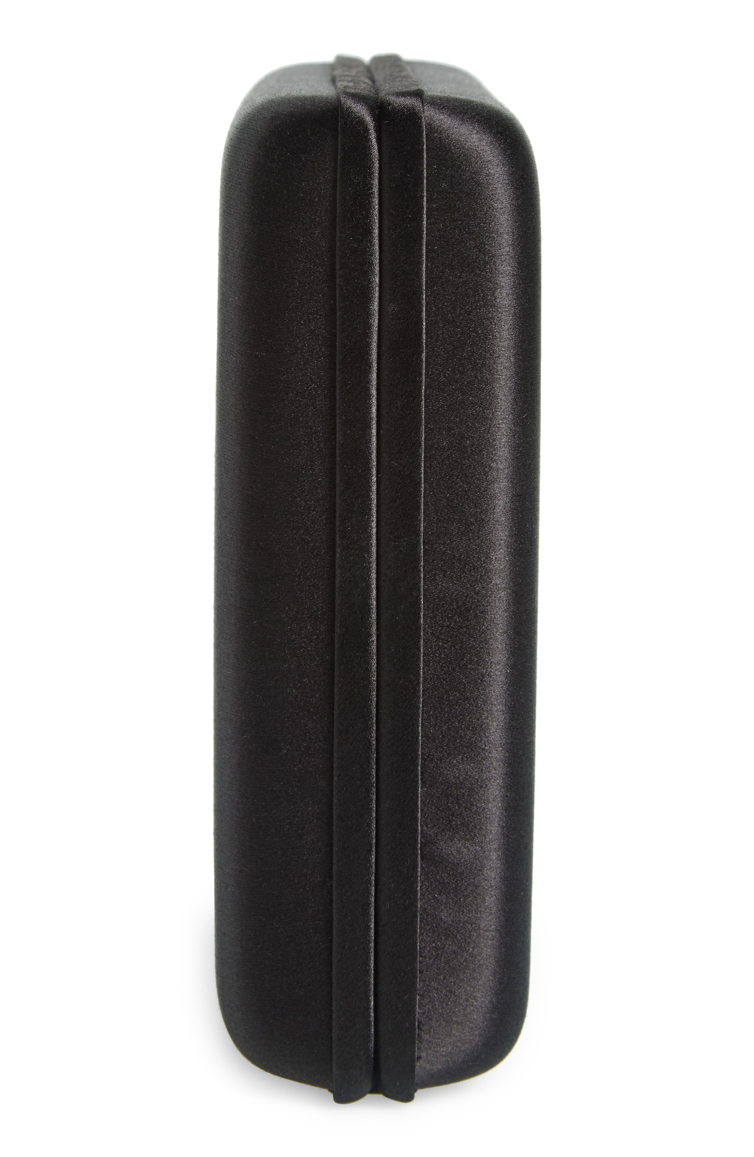 TOTEME Satin Box Clutch, Alternate, color, Black
