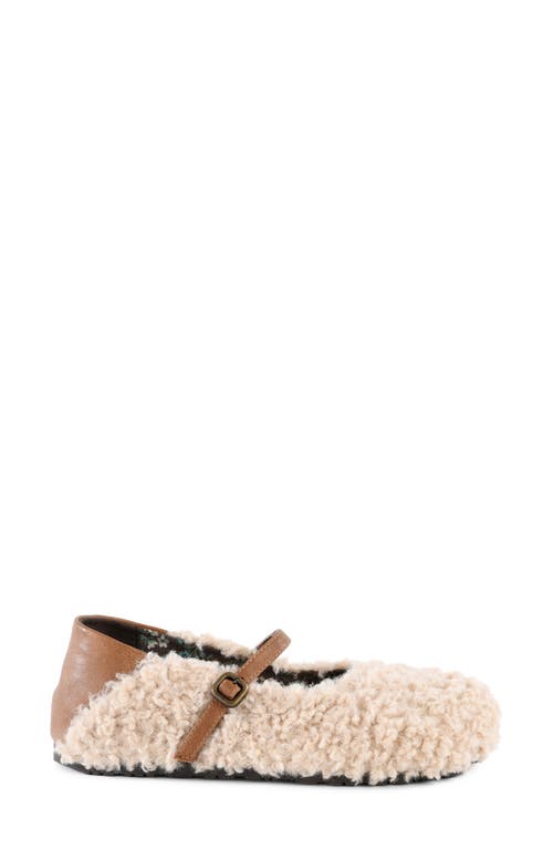 Bc Footwear Metro Faux Shearling Flat In Brown