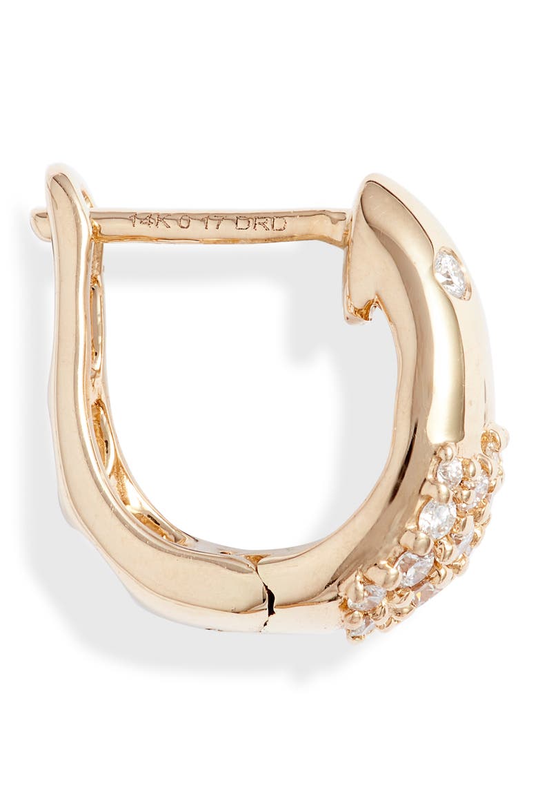 Cynthia Rose Pavé Huggie Earrings, Alternate, color, YELLOW GOLD