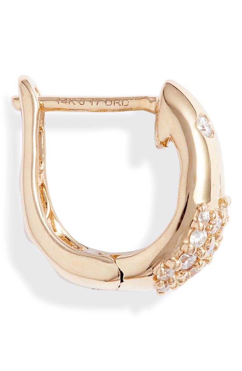 Dana Rebecca Designs Cynthia Rose Pavé Huggie Earrings, Alternate, color, 