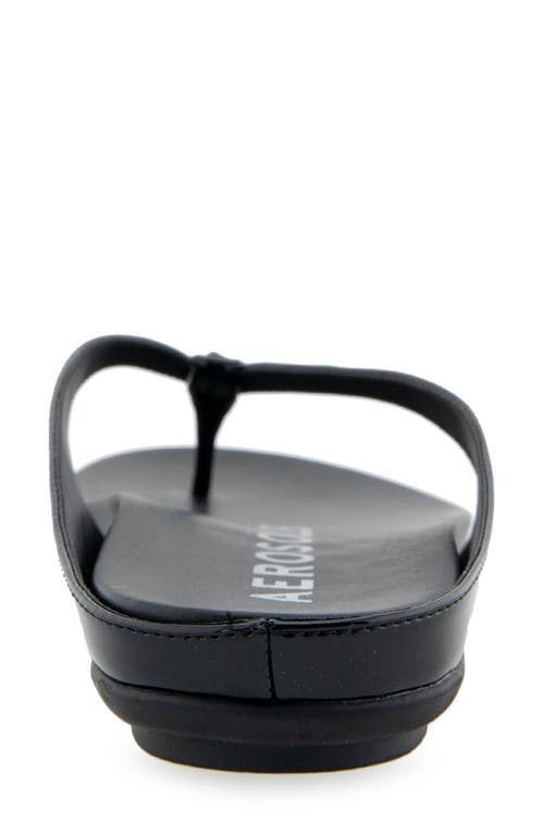 Shop Aerosoles Fisher Sandal In Black Patent Faux Leather