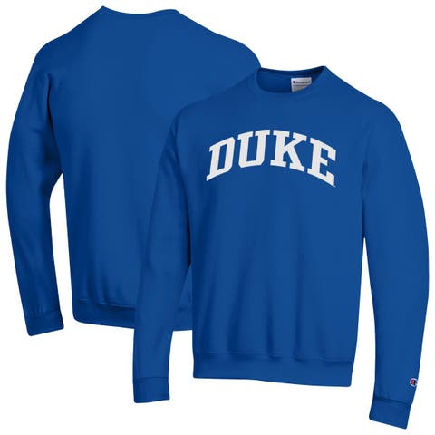 Men's Champion  Royal Duke Blue Devils Basic Arch Fleece Pullover Sweatshirt
