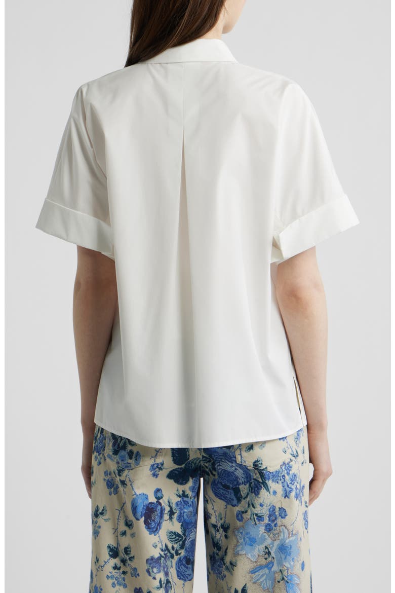 Bonnie Short Sleeve Button-Up Shirt, Alternate, color, WHITE MULTI
