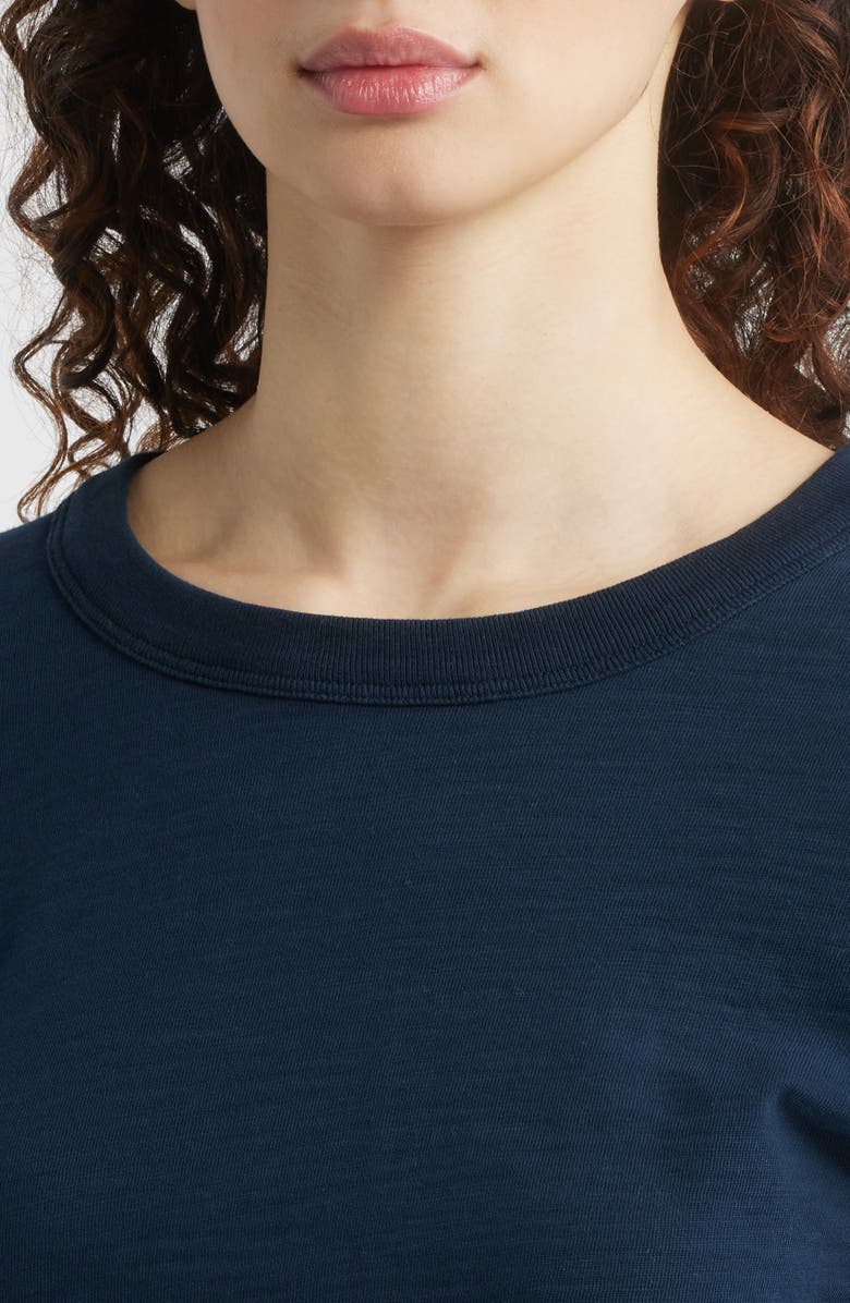 Nation LTD Cole Ruched Cotton T-Shirt Dress, Alternate, color, Night Sky