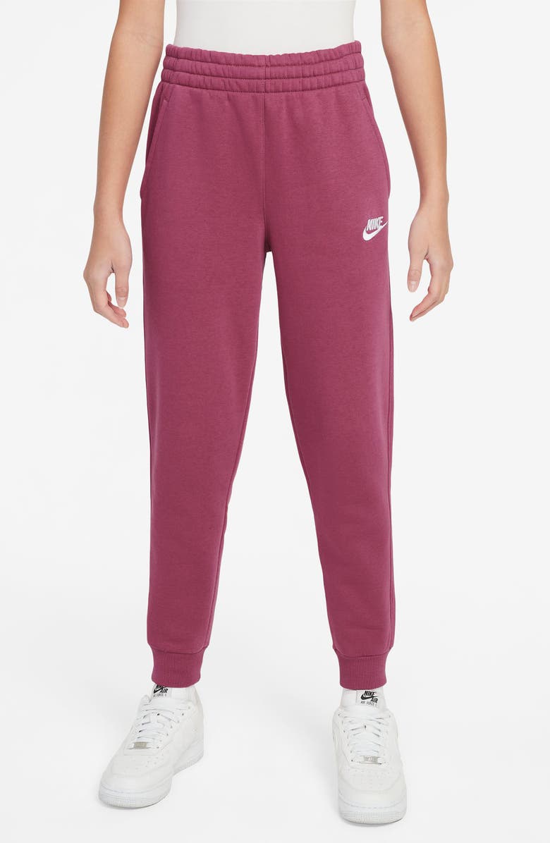 Nike Kids' Club Fleece Joggers, Main, color, Sweet Beet/ White