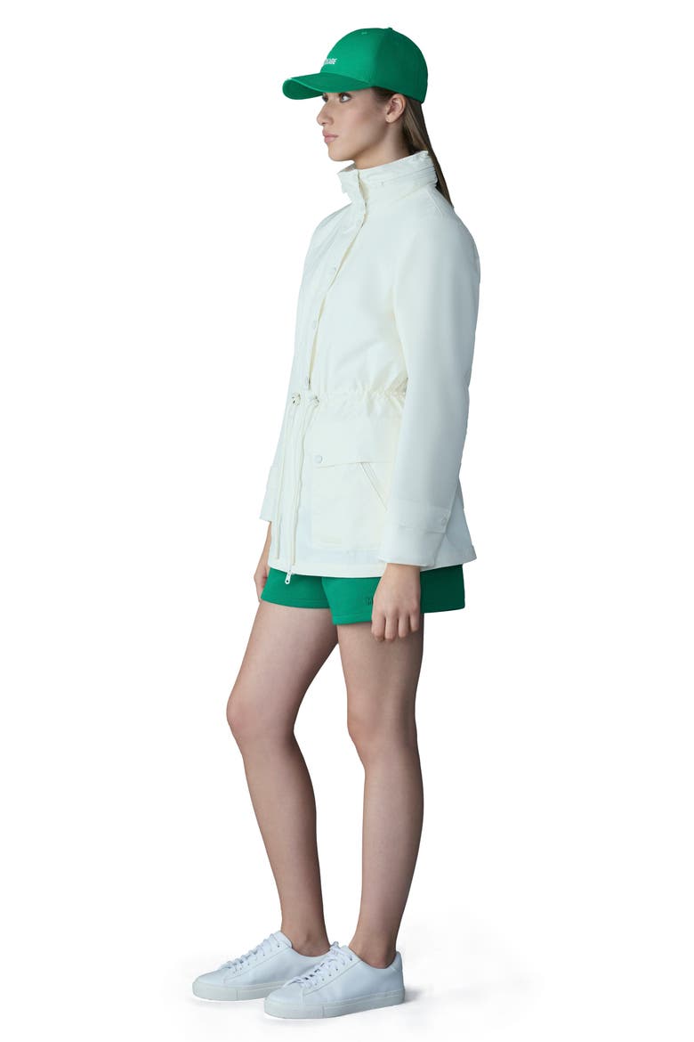 Keryn Hooded Rain Jacket, Alternate, color, CREAM