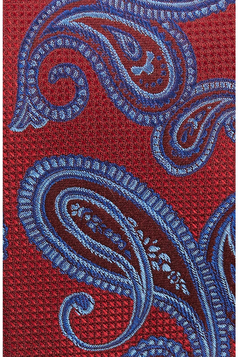 Healey Paisley Silk Tie, Alternate, color, RED