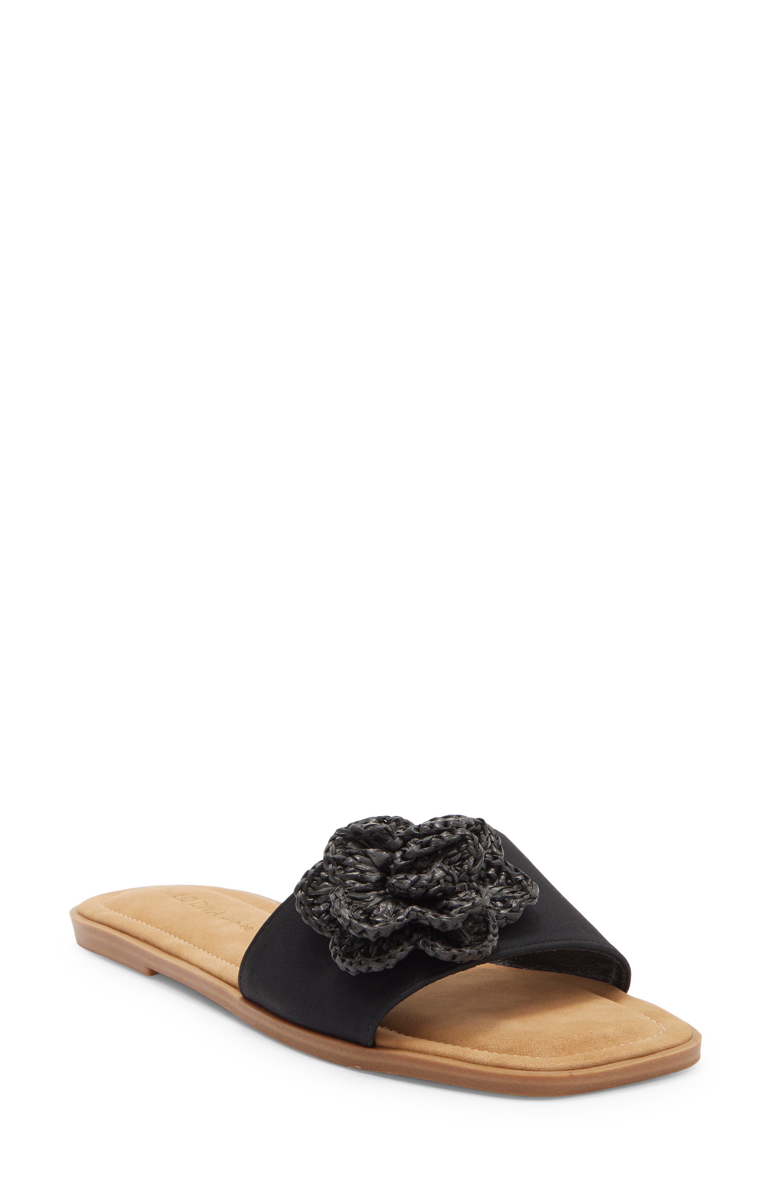 TAVO FLAT SANDALS, Main, color, BLACK