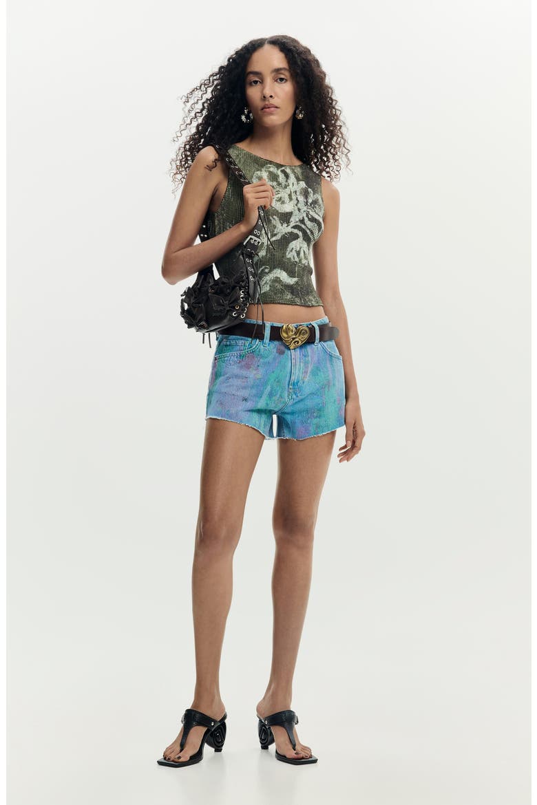 Denim Shorts, Alternate, color, LIGHT BLUE