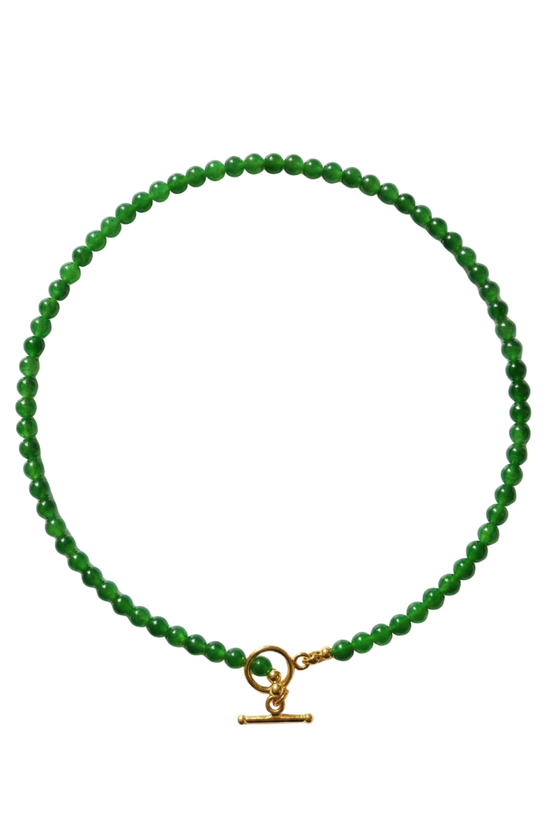 seree Forest Green chalcedony beaded necklace, Main, color, 