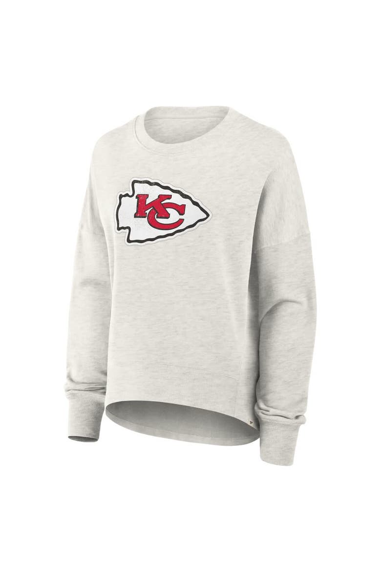 Women's Fanatics Heather Gray Kansas City Chiefs Oversized Hometown Pullover Sweatshirt, Alternate, color, Heather Gray