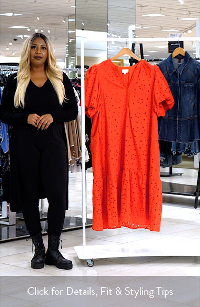 Embroidered Cotton Eyelet Dress, sales video thumbnail