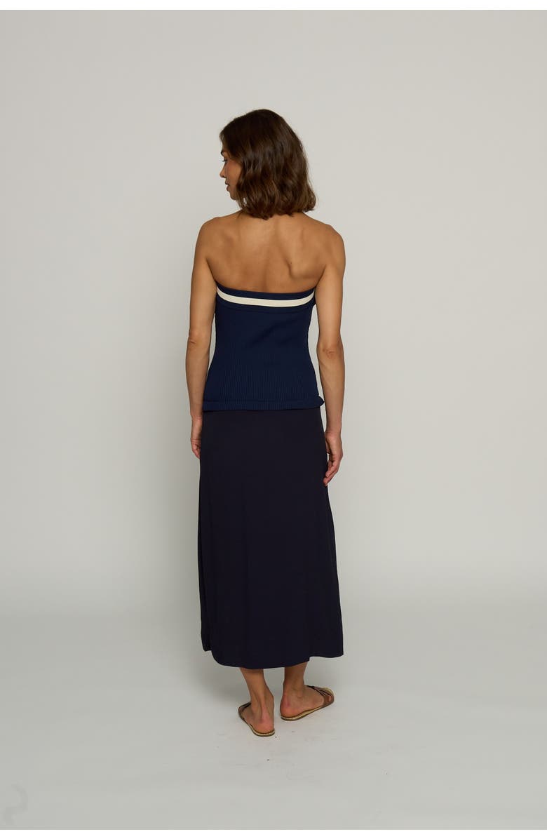 Central Park West Strapless Bodycon Dress, Alternate, color, Navy