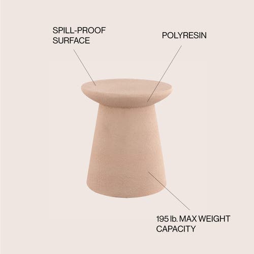 JONATHAN Y JONATHAN Y HOLLIE 18" MINIMALIST MODERN DRUM INDOOR/OUTDOOR ACCENT TABLE PEDESTAL 