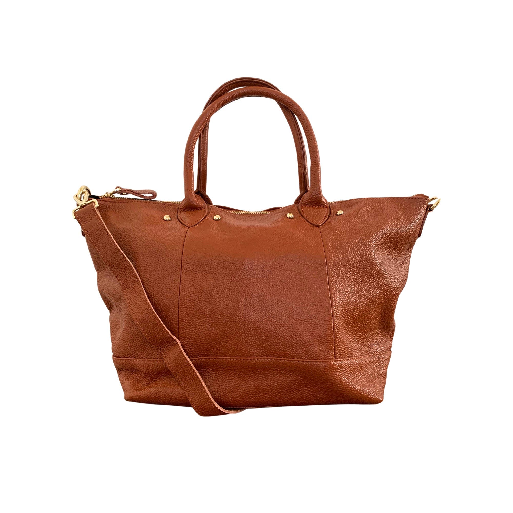 PINK HALEY Ellie Handmade Leather Tote, Main, color, Sienna