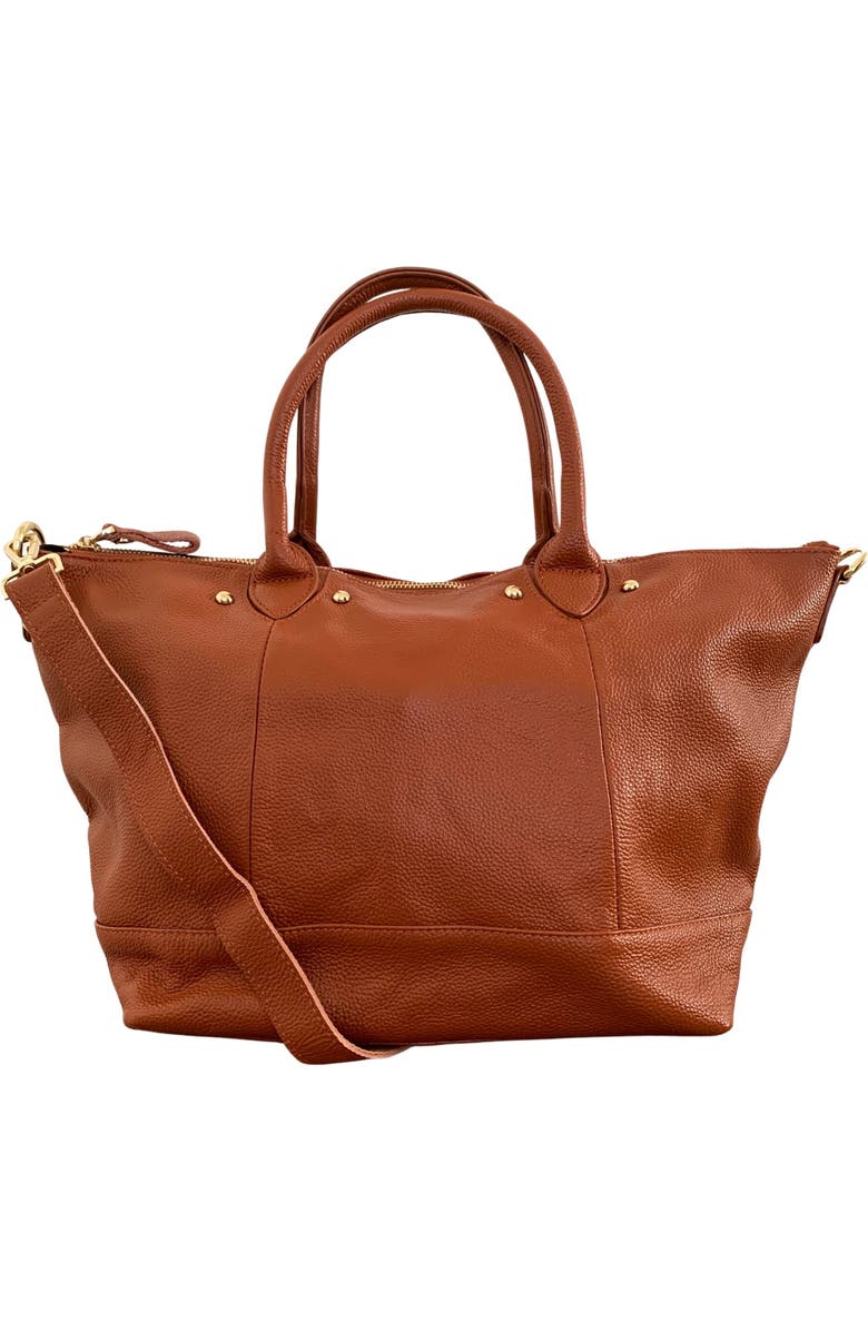 PINK HALEY Ellie Handmade Leather Tote, Main, color, Sienna