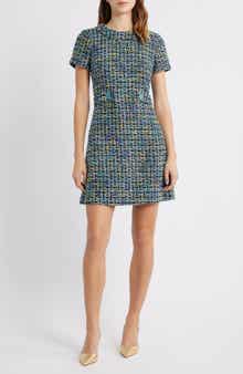Eliza J Metallic Tweed Dress