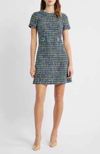 Eliza J Metallic Tweed Dress