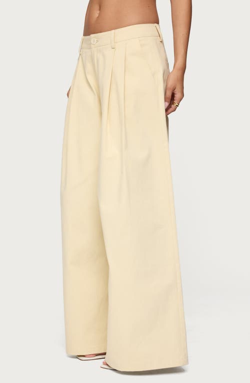 Edikted Lennon Ultra Wide Leg Pants In White