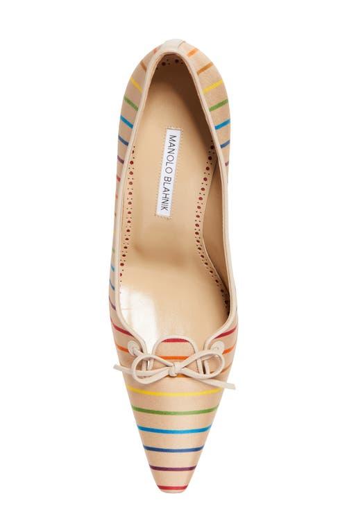 MANOLO BLAHNIK MANOLO BLAHNIK ZAMAN STRIPE PUMP 
