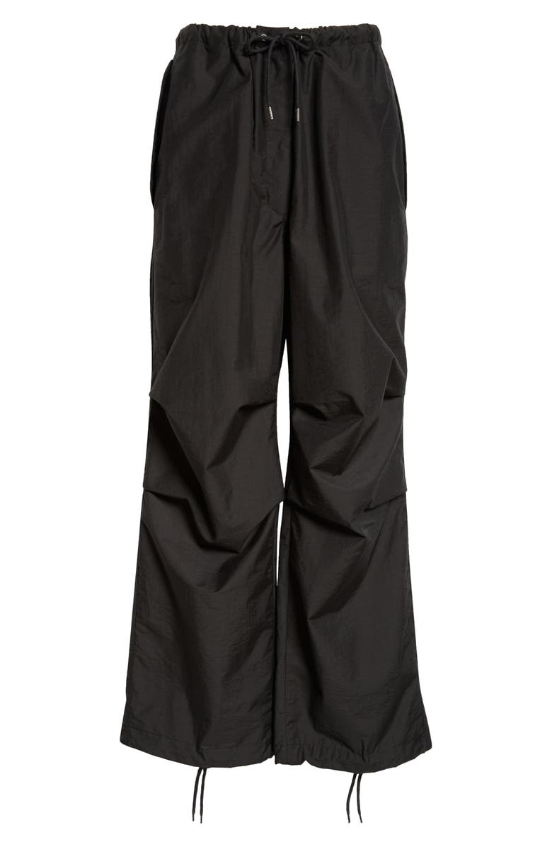 Acne Studios Parla Cotton & Nylon Parachute Pants, Alternate, color, Black