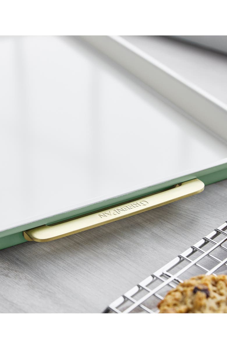 GreenPan Reserve Aluminized Steel Half Sheet Pan, Alternate, color, Sage