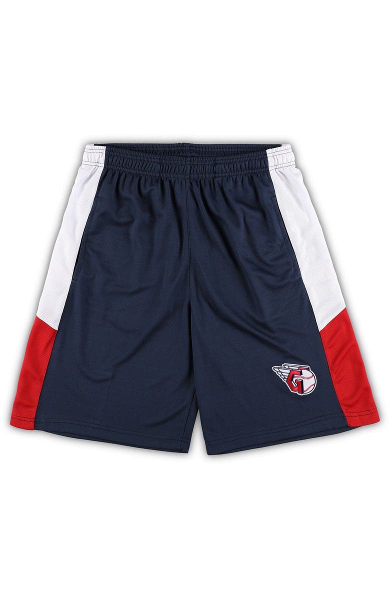 PROFILE Men's Navy Cleveland Guardians Big & Tall Team Shorts, Main, color, Navy