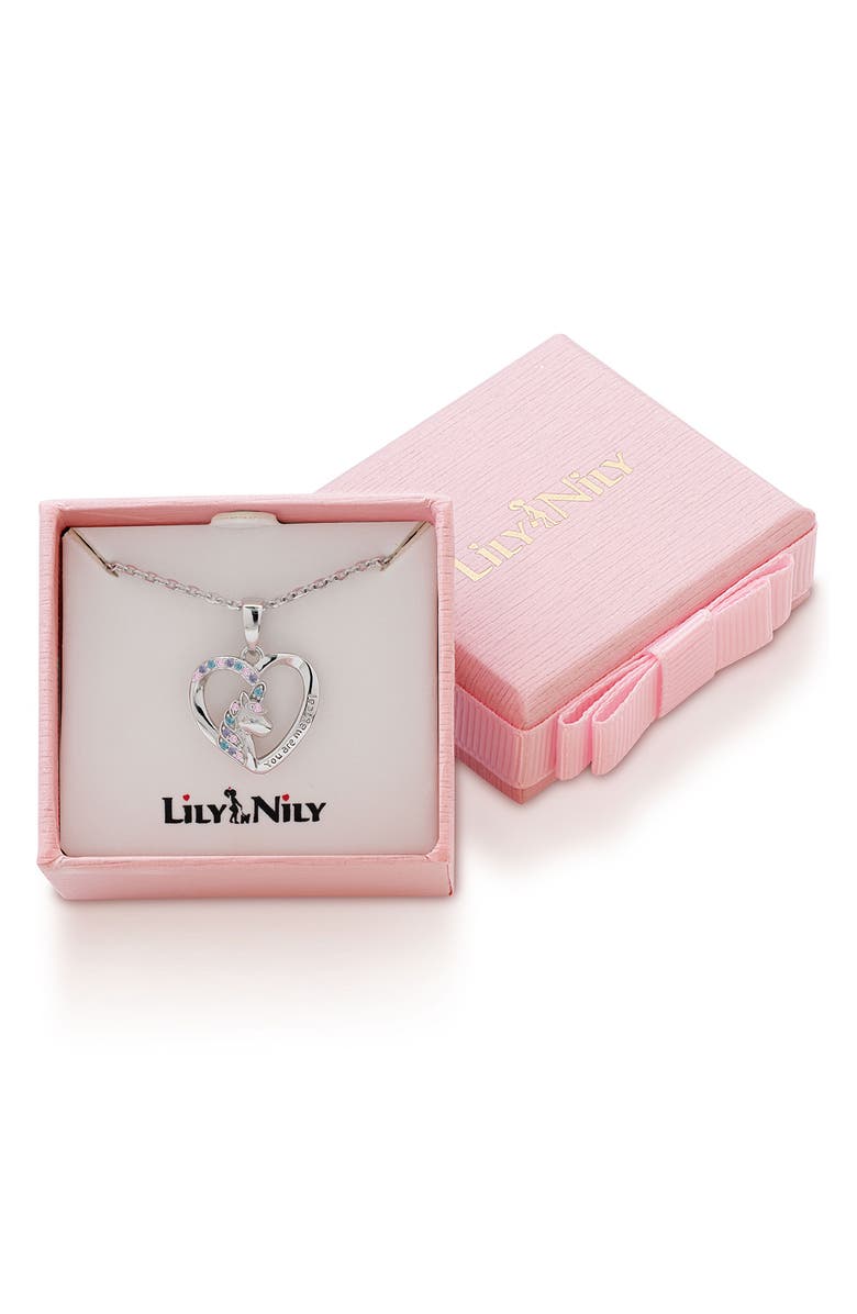 Lily Nily Kids' Magical Unicorn Pendant Necklace, Alternate, color, Silver