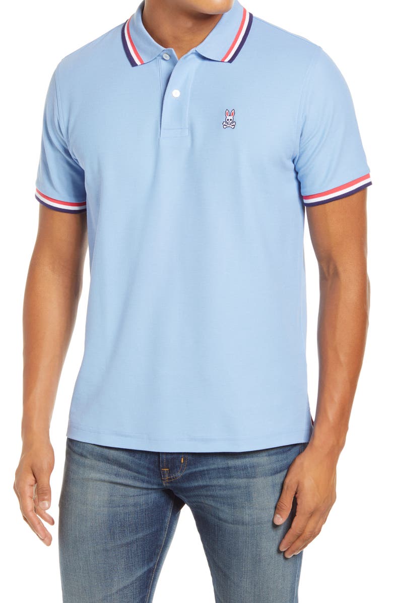 Psycho Bunny Bower Tipped Short Sleeve Polo, Main, color, 