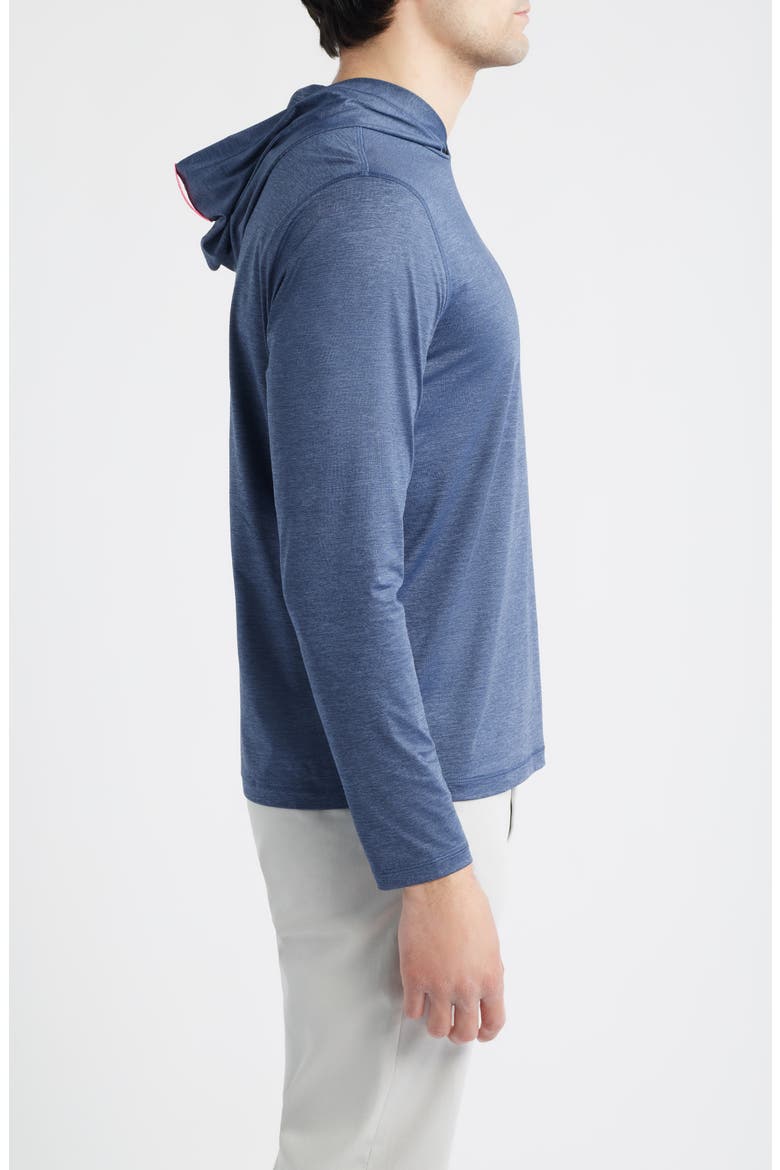 Mélange Ice Stretch Nylon Golf Hoodie, Alternate, color, TWILIGHT MELANGE