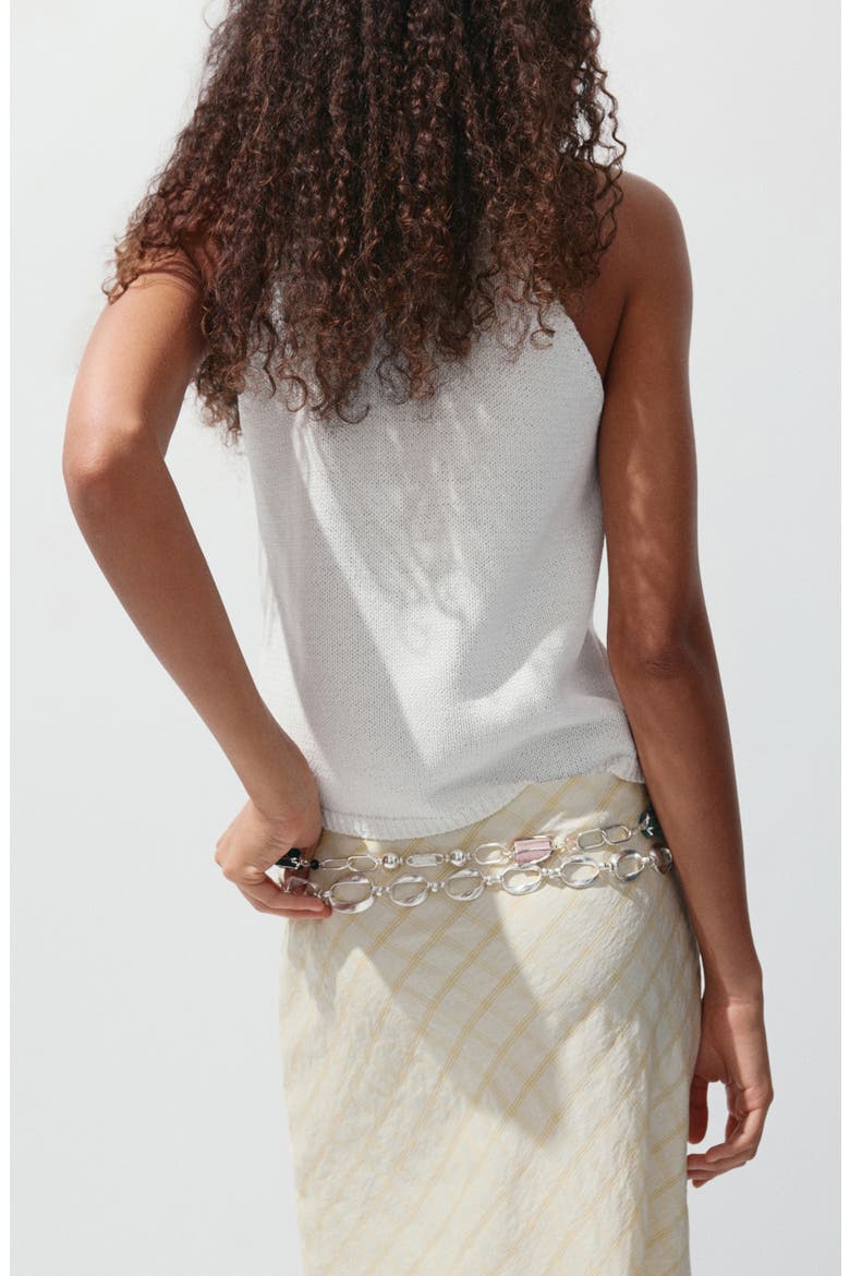 Cotton Knitted Strap Top, Alternate, color, OFF WHITE